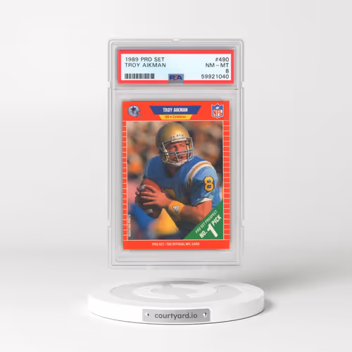 1989 Pro Set #490 Troy Aikman (PSA 8 NM-MT)