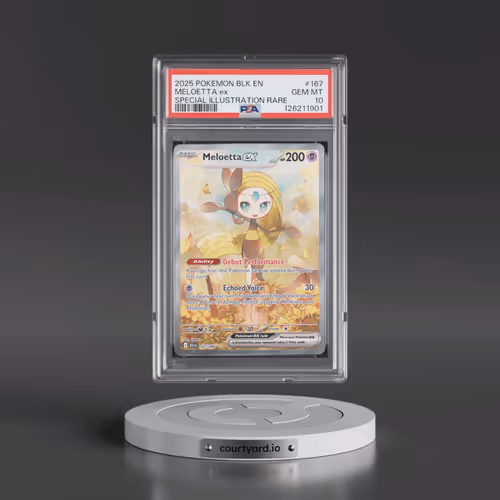 2025 Pokémon Blk EN-Black Bolt #167 Meloetta EX - Holo Special Illustration Rare (PSA 10 GEM MINT)