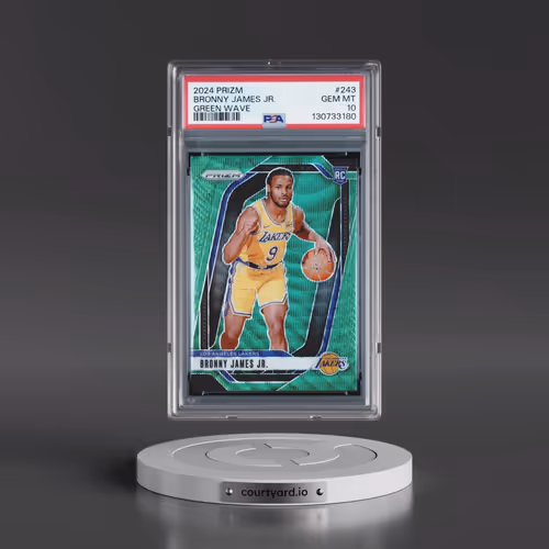 2024 Panini Prizm #243 Bronny James Jr. - Green Wave (PSA 10 GEM MINT)
