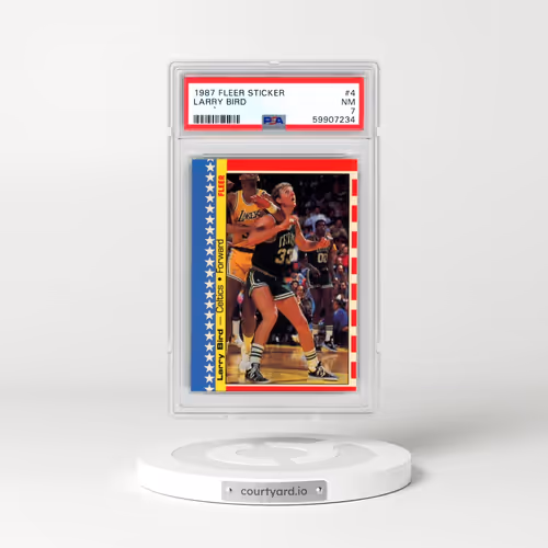 1987 Fleer Sticker #4 Larry Bird (PSA 7 NM)