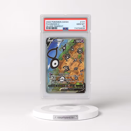 2022 Pokémon Sword & Shield Silver Tempest #177 Unown V - Holo Full Art (PSA 10 GEM MINT)