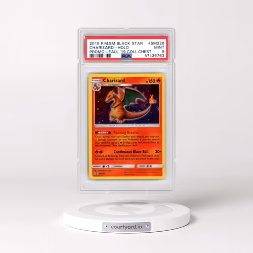 2019 Pokémon SM Black Star Promo #SM226 Charizard - Holo Fall 2019 Collector Chest (PSA 9 MINT)
