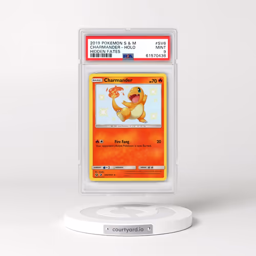 2019 Pokémon Sun & Moon Hidden Fates #SV6 Charmander - Holo (PSA 9 MINT)