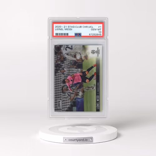 2020 Stadium Club Chrome UEFA Champions League #1 Lionel Messi (PSA 10 GEM MINT)