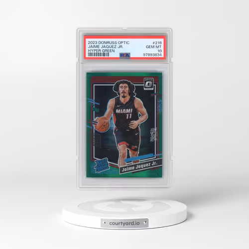 2023 Panini Donruss Optic #216 Jaime Jaquez Jr. - Hyper Green (PSA 10 GEM MINT)