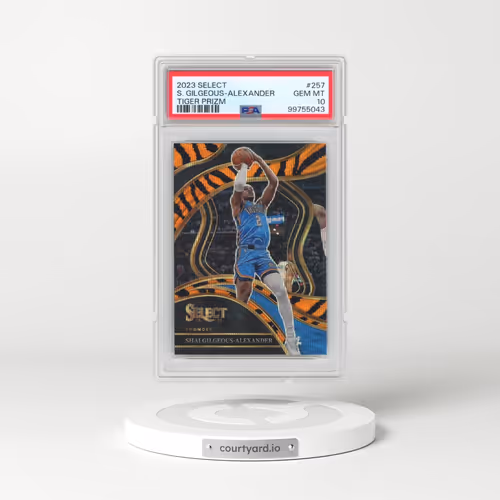 2023 Panini Select #257 Shai Gilgeous-Alexander - Tiger Prizm (PSA 10 GEM MINT)
