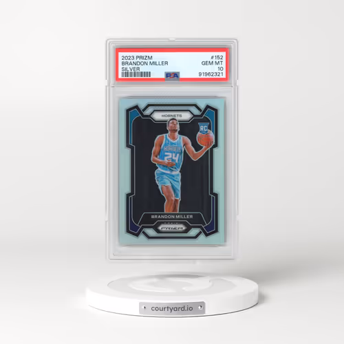 2023 Panini Prizm #152 Brandon Miller - Silver Prizm (PSA 10 GEM MINT)