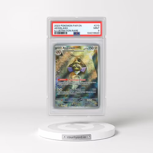 2023 Pokémon Par EN-Paradox Rift #210 Aegislash - Illustration Rare (PSA 9 MINT)