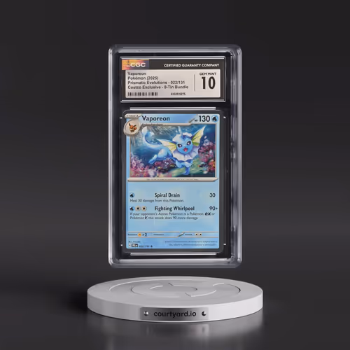 2024 Prismatic Evolutions - PRE EN #022/131 Vaporeon - (Cosmos Holo) Costco Exclusive 8-Tin Bundle (