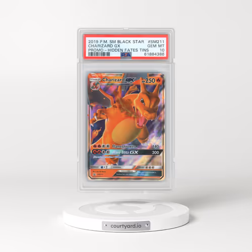 2019 Pokémon SM Black Star Promo #SM211 Charizard GX - Holo Hidden Fates Tins (PSA 10 GEM MINT)