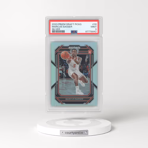 2023 Panini Prizm Draft Picks #30 Marcus Sasser - Silver Prizm (PSA 9 MINT)