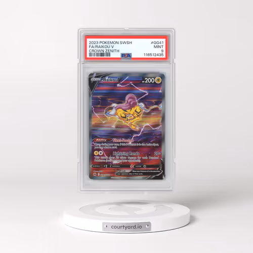 2023 Pokémon Sword and Shield Crown Zenith #GG41 Raikou V - Holo Full Art (PSA 9 MINT)