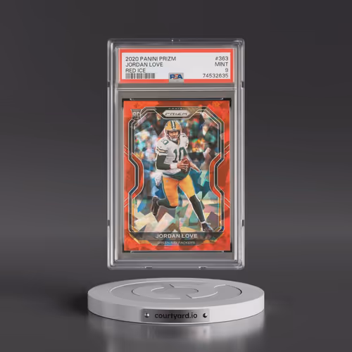 2020 Panini Prizm #363 Jordan Love - Red Ice (PSA 9 MINT)