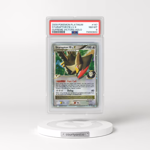 2009 Pokémon Platinum Supreme Victors #147 Staraptor FB LV.X - Holo (PSA 8 NM-MT)