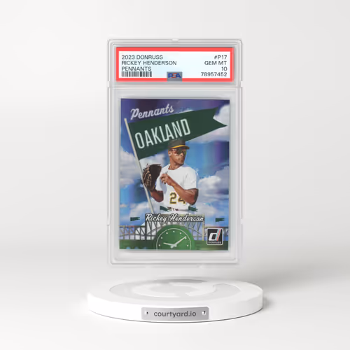 2023 Panini Donruss Pennants #P17 Rickey Henderson (PSA 10 GEM MINT)