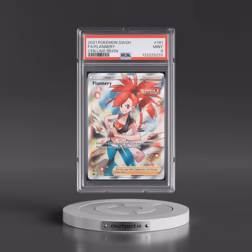 2021 Pokémon Sword & Shield Chilling Reign #191 Flannery - Full Art (PSA 9 MINT)