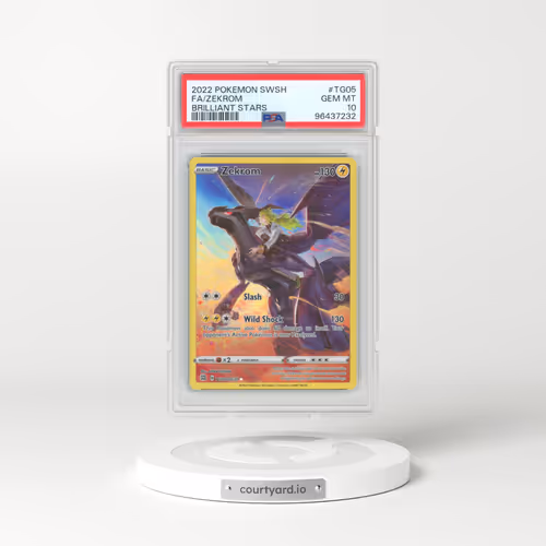 2022 Pokémon Sword & Shield Brilliant Stars #TG05 Zekrom - Full Art (PSA 10 GEM MINT)
