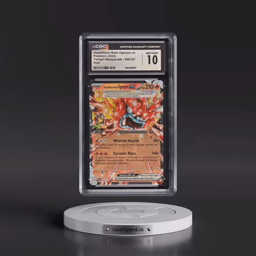 2024 Pokémon Twm EN-Twilight Masquerade #040 Hearthflame Mask Ogerpon EX - Holo (CGC 10 GEM MINT)