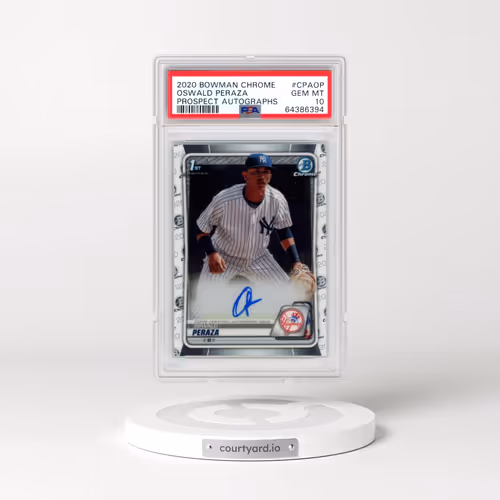 2020 Bowman Chrome Prospect Autographs #CPAOP Oswald Peraza (PSA 10 GEM MINT)