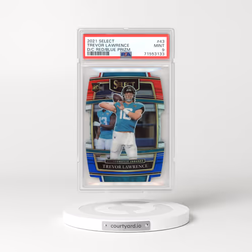 2021 Panini Select #43 Trevor Lawrence - Die-Cut Red/Blue Prizm (PSA 9 MINT)