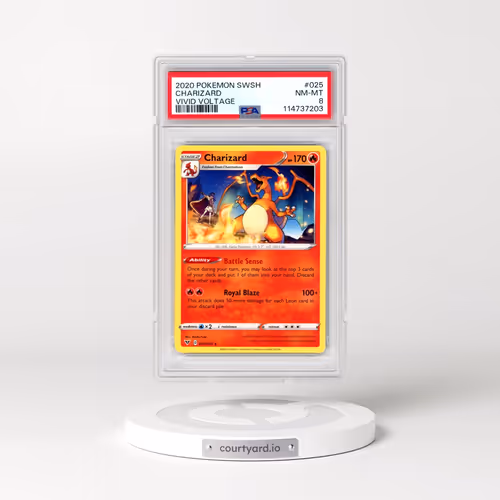 2020 Pokémon Sword & Shield Vivid Voltage #025 Charizard (PSA 8 NM-MT)