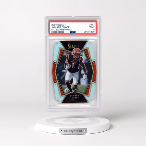 2021 Panini Select #147 JA'Marr Chase - Die-Cut Silver Prizm (PSA 9 MINT)