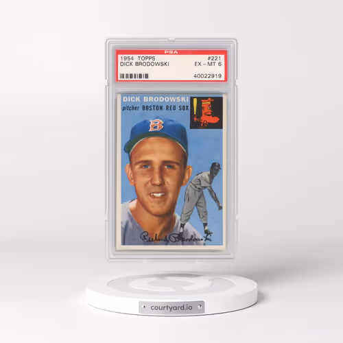 1954 Topps #221 Dick Brodowski (PSA 6 EX-MT)