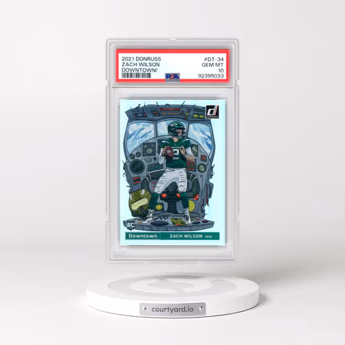 2021 Panini Donruss Downtown #DT-34 Zach Wilson (PSA 10 GEM MINT)