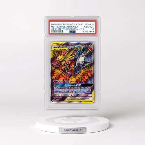 2019 Pokémon SM Black Star Promo #SM210 Moltres & Zapdos & Articuno GX - Holo Full Art Hidden Fates