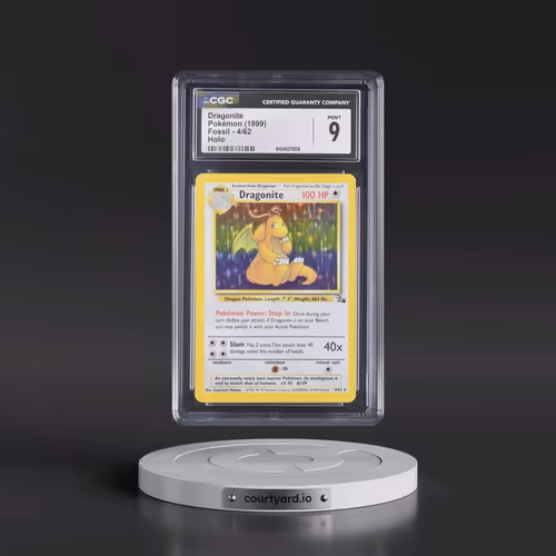 1999 Fossil #4/62 Dragonite - Galaxy Star Holo (CGC 9 MINT)