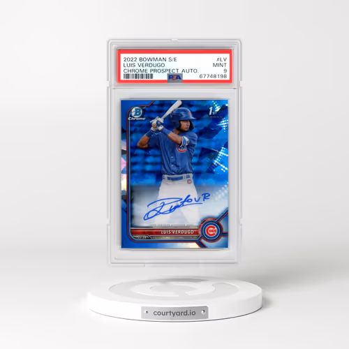 2022 Bowman Sapphire Edition Chrome Prospect Autographs #LV Luis Verdugo (PSA 9 MINT)