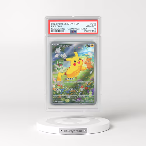 2024 Pokémon SV-P Promo #218 Pikachu - Summer of Pokeca Is Here! Promo Card Get Campaign Pack (PSA 10 GEM MINT)
