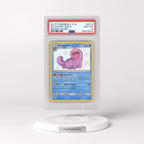 2019 Pokémon Sun & Moon Hidden Fates #SV10 Quagsire - Holo (PSA 10 GEM MINT)