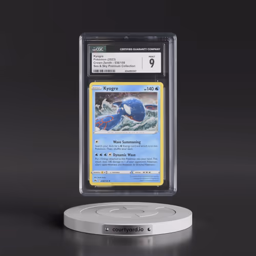 2023 Crown Zenith #036/159 Kyogre - Sea & Sky Premium Collection (Cosmos Holo) (CGC 9 MINT)