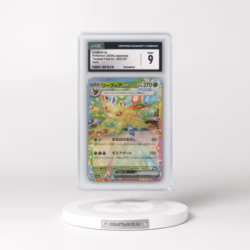 2024 Pokémon Sv8a-Terastal Fest EX #003 Leafeon EX - Holo (CGC 9 MINT)