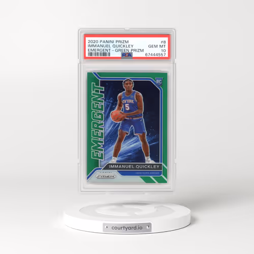 2020 Panini Prizm Emergent #8 Immanuel Quickley - Green Prizm (PSA 10 GEM MINT)