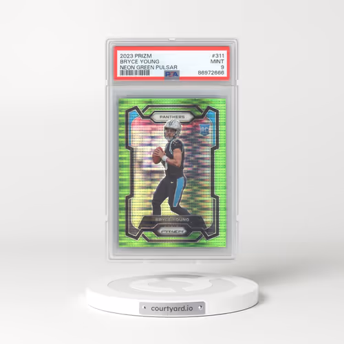 2023 Panini Prizm #311 Bryce Young - Neon Green Pulsar (PSA 9 MINT)