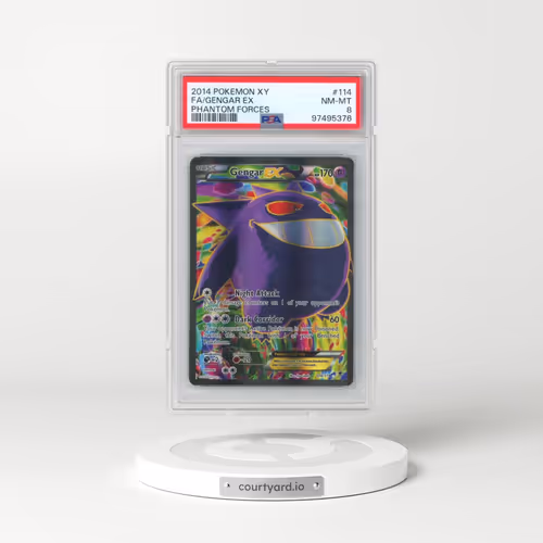 2014 Pokémon XY Phantom Forces #114 Gengar EX - Holo Full Art (PSA 8 NM-MT)