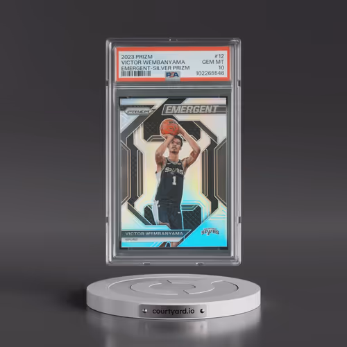 2023 Panini Prizm Emergent #12 Victor Wembanyama - Silver Prizm (PSA 10 GEM MINT)
