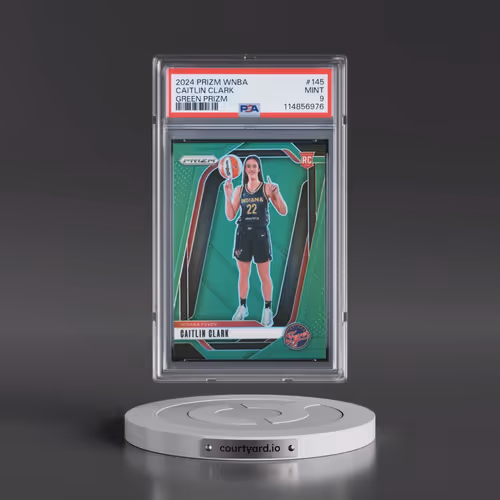 2024 Panini Prizm WNBA #145 Caitlin Clark - Green Prizm (PSA 9 MINT)