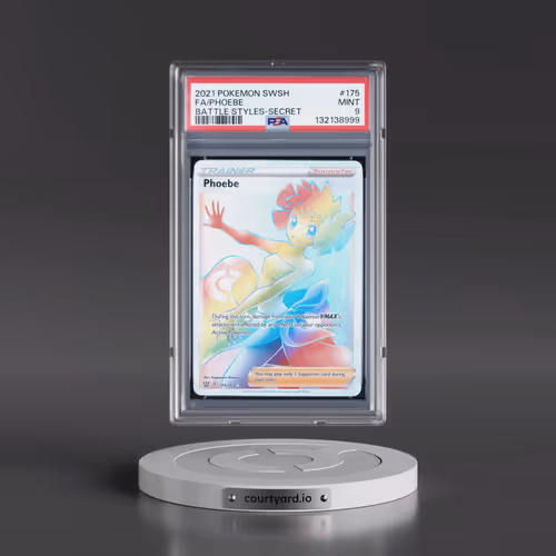 2021 Pokémon Sword & Shield Battle Styles #175 Phoebe - Full Art Secret (PSA 9 MINT)