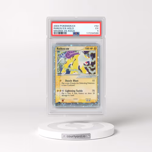 2004 Pokémon EX Team Magma VS Team Aqua #92 Raikou EX - Holo Holo (PSA 5 EX)