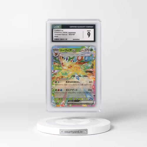 2024 Pokémon Sv8a-Terastal Fest EX #003 Leafeon EX - Holo (CGC 9 MINT)
