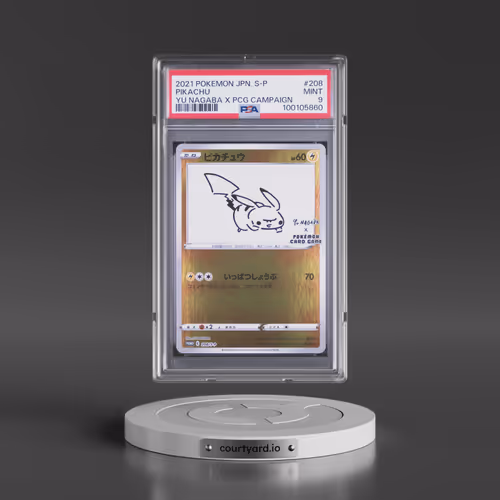 2021 Pokémon S Promo #208 Pikachu - YU Nagaba X Pokemon Card Game Campaign (PSA 9 MINT)