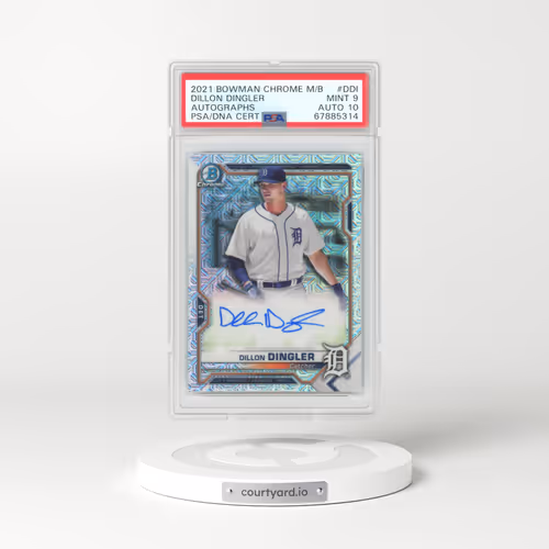 2021 Bowman Chrome Mega Box Autographs #DDI Dillon Dingler (PSA 9 MINT)