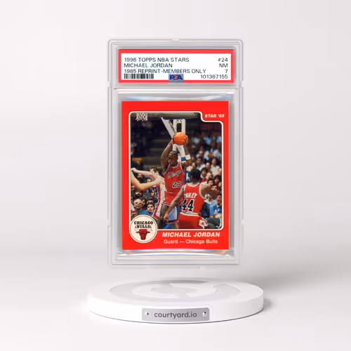 1996 Topps NBA Stars Reprint #24 Michael Jordan - 1985 Reprint-Members Only (PSA 7 NM)
