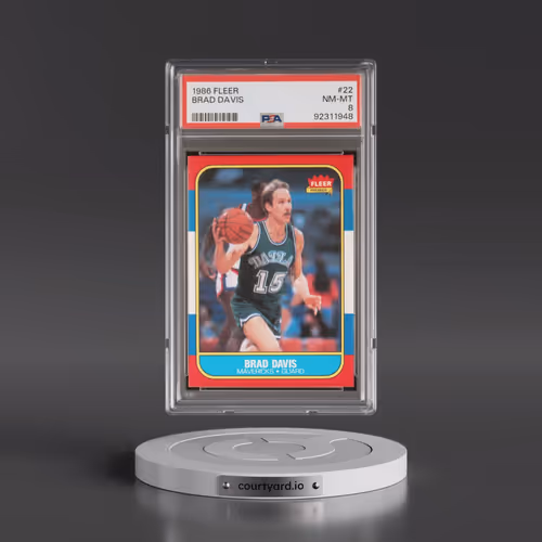 1986 Fleer #22 Brad Davis (PSA 8 NM-MT)