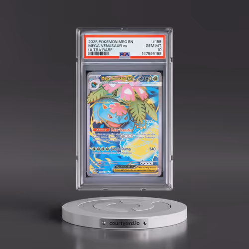2025 Pokémon Meg EN-Mega Evolution #155 Mega Venusaur EX - Holo Ultra Rare (PSA 10 GEM MINT)