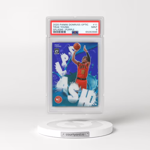 2020 Panini Donruss Optic Splash! #11 Trae Young - Purple (PSA 9 MINT)