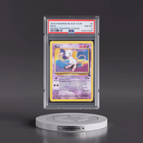 2000 Pokémon Promo Black Star #8 Mew - Pokemon League (PSA 8 NM-MT)